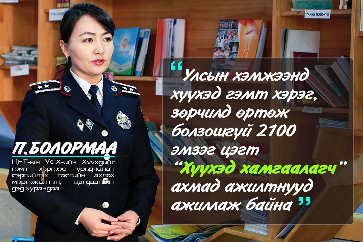 П.БОЛОРМАА: Гэмт хэрэг, зөрчилд өртөж болзошгүй 2100 эмзэг цэгт “Хүүхэд хамгаалагч” ажилтнууд ажиллаж байна