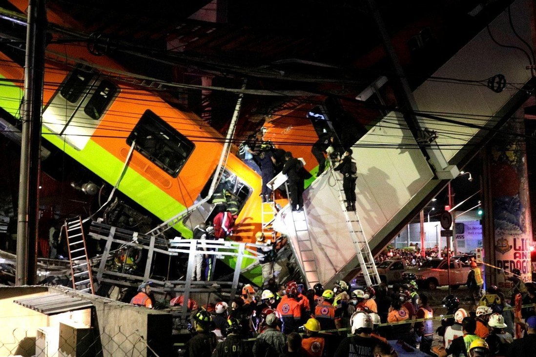 ФОТО: Мексикт метроны гүүр нурсан НОЦТОЙ ОСОЛ гарч, 20 гаруй хүн амиа алджээ